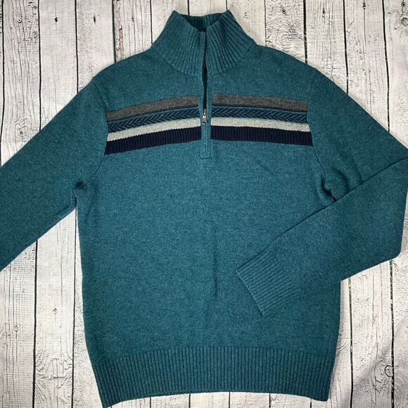 BANANA REPUBLIC Wool Blend 1/4 Zip Sweater - Picture 1 of 5